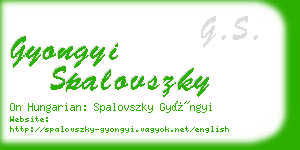 gyongyi spalovszky business card